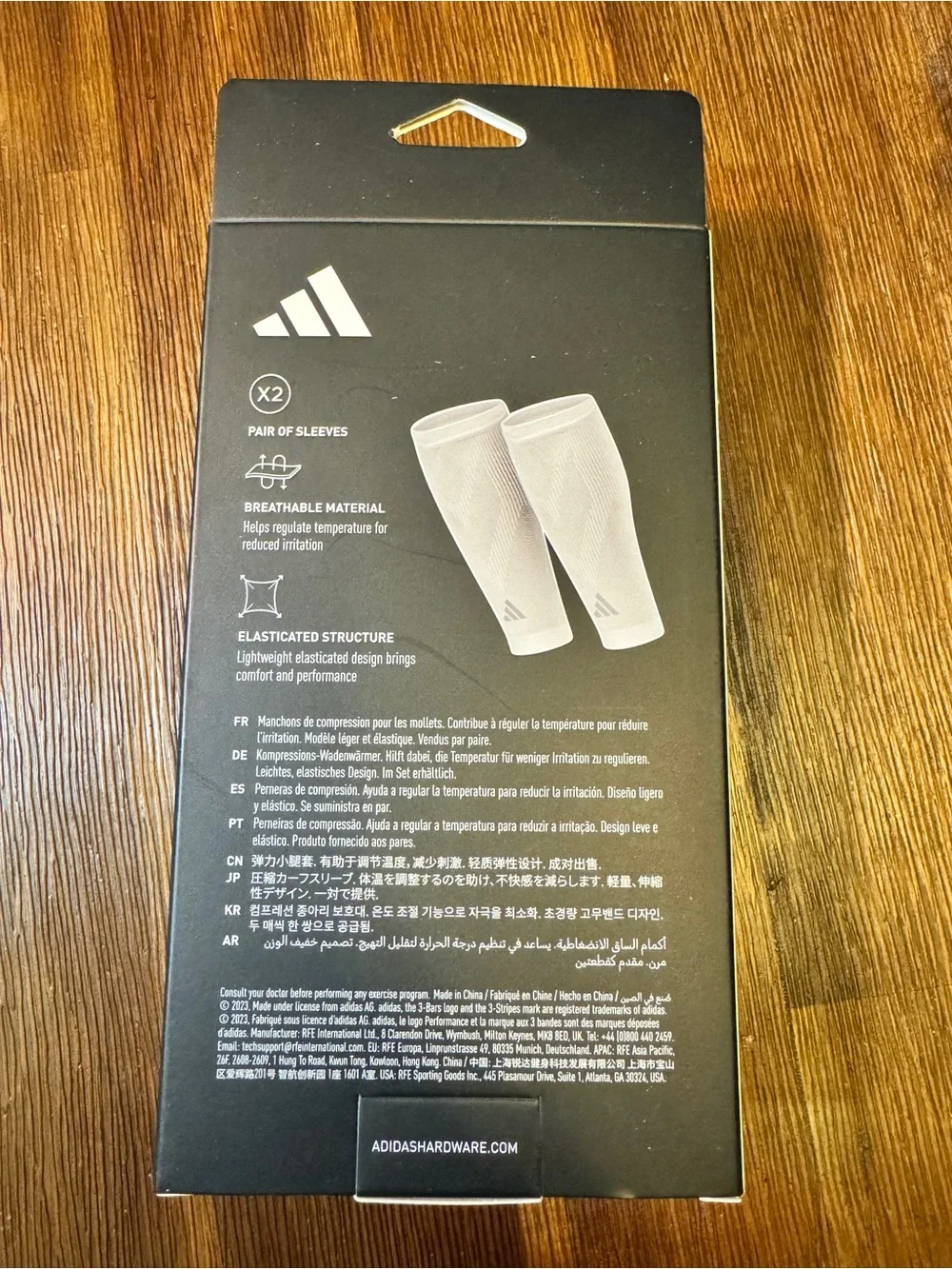 NWT Adidas Compression Calf Sleeves White Pair Running Recovery Training